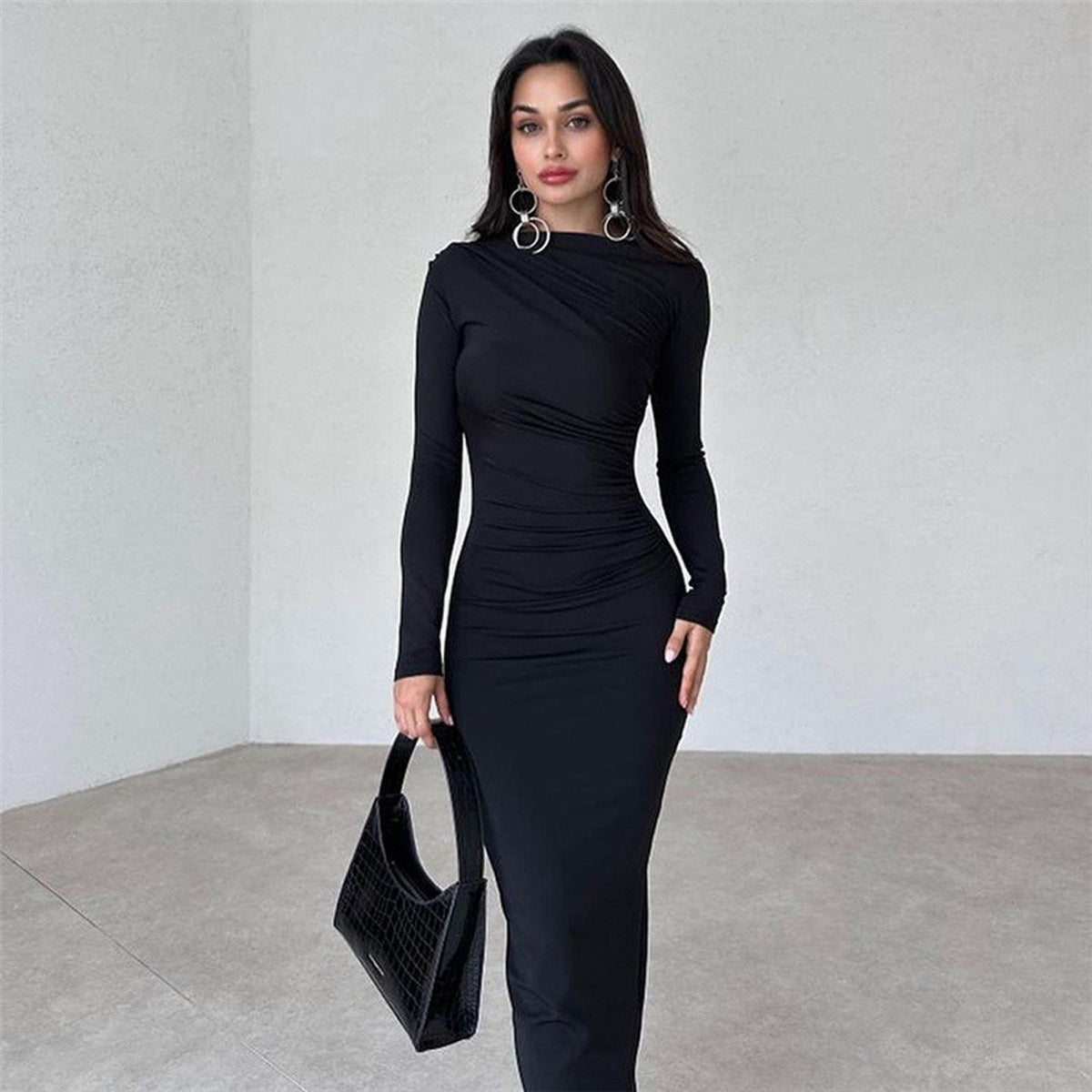 Aileen - Vestido largo bodycon fruncido