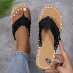 Bella - Sandalias con tiras deshilachadas