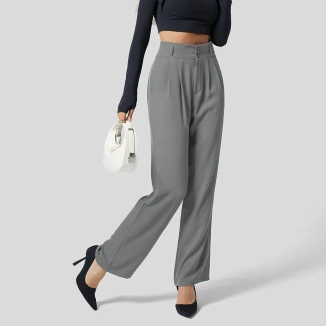 Clara - Pantalón plisado de talle alto
