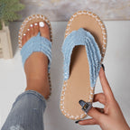 Bella - Sandalias con tiras deshilachadas