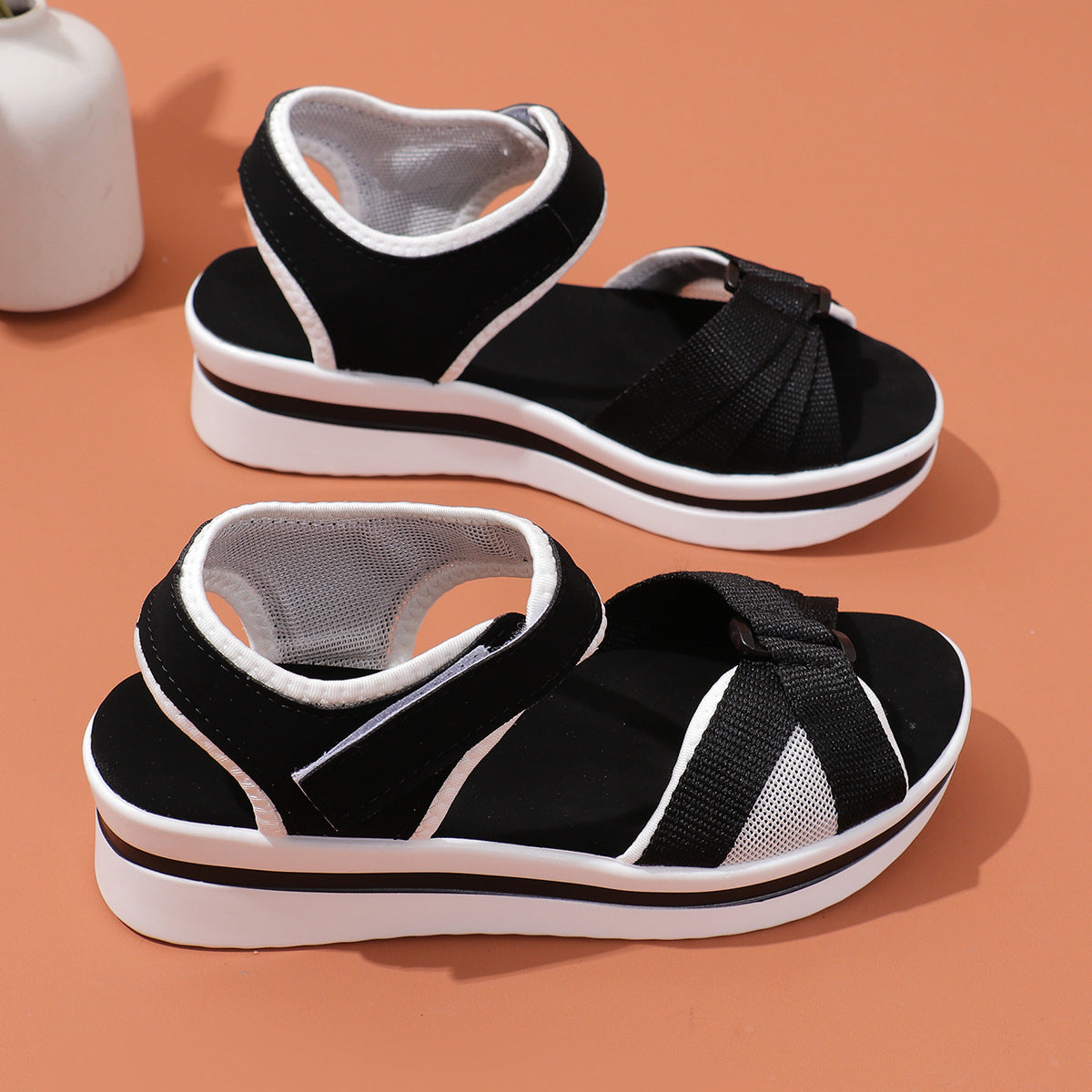 Jade - Sandalias deportivas de plataforma con velcro