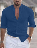 Lester - Camisa de lino de manga larga