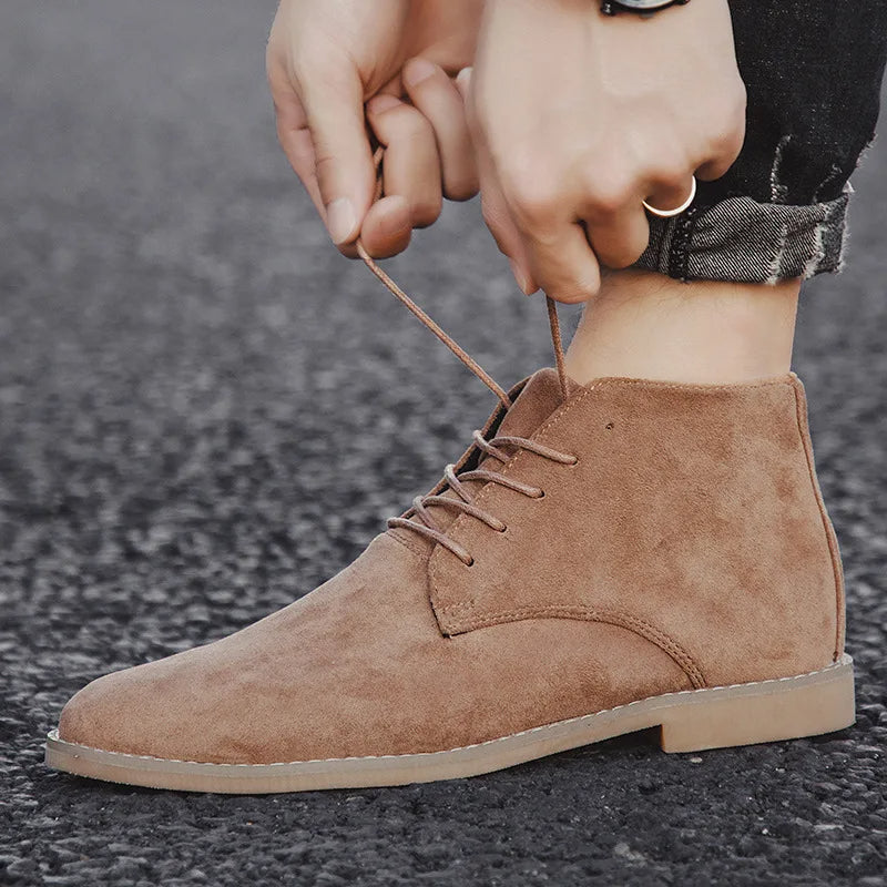 Óscar - Botines de hombre de serraje con cordones
