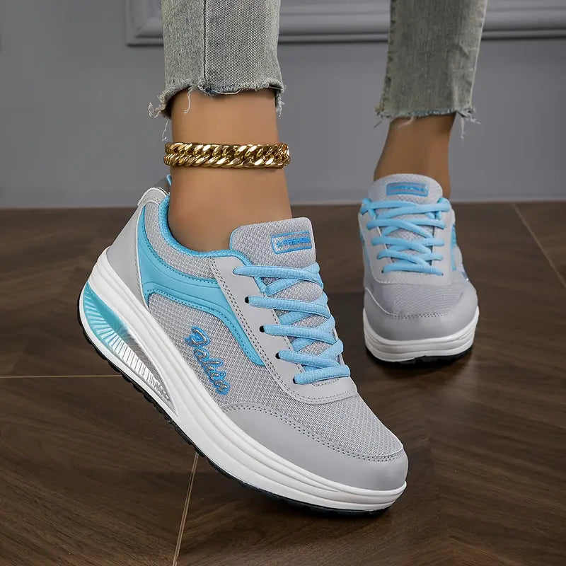 Clara - Zapatillas de mujer con plataforma y cordones