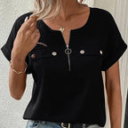 Verónica - Blusa básica con cremallera