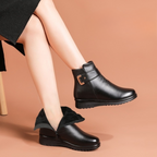 Daniela - Botines de cuero con forro polar