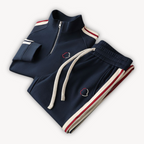 Mateo – Chándal deportivo con cremallera y rayas laterales para hombre