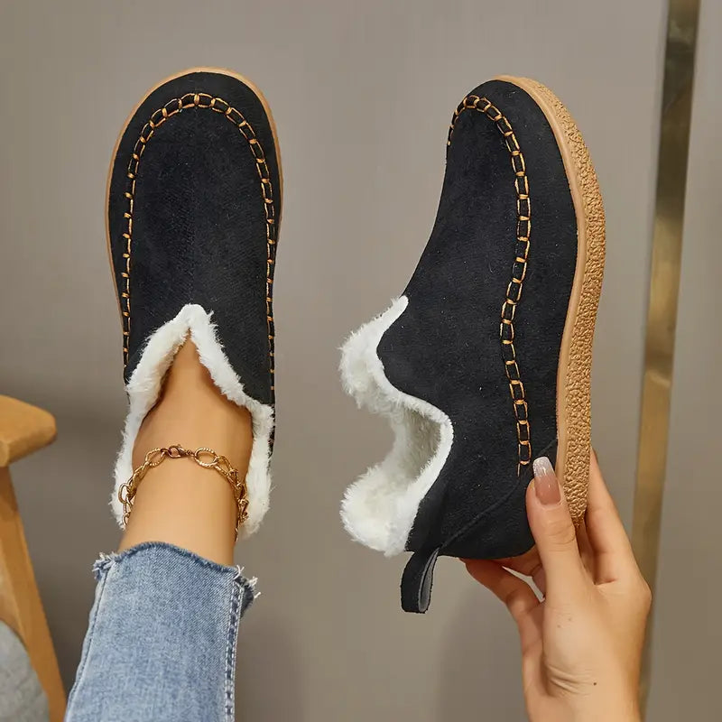 Laura - Zapatos casual mujer forrados con borreguito invierno
