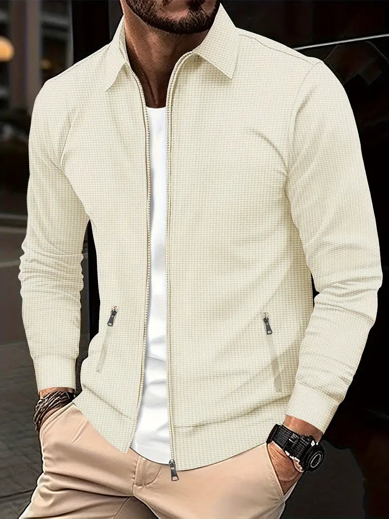Gabriel - Chaqueta de hombre con cremallera y cuello camisero