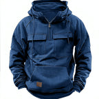 Diego - Sudadera con capucha y bolsillos frontales para hombre
