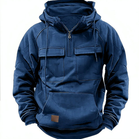 Diego - Sudadera con capucha y bolsillos frontales para hombre