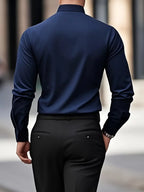 Gabriel - Camisa de hombre manga larga con corte slim fit