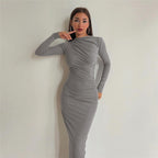 Aileen - Vestido largo bodycon fruncido