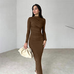 Aileen - Vestido largo bodycon fruncido
