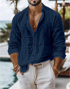 Mateo - Camisa de Lino Gris