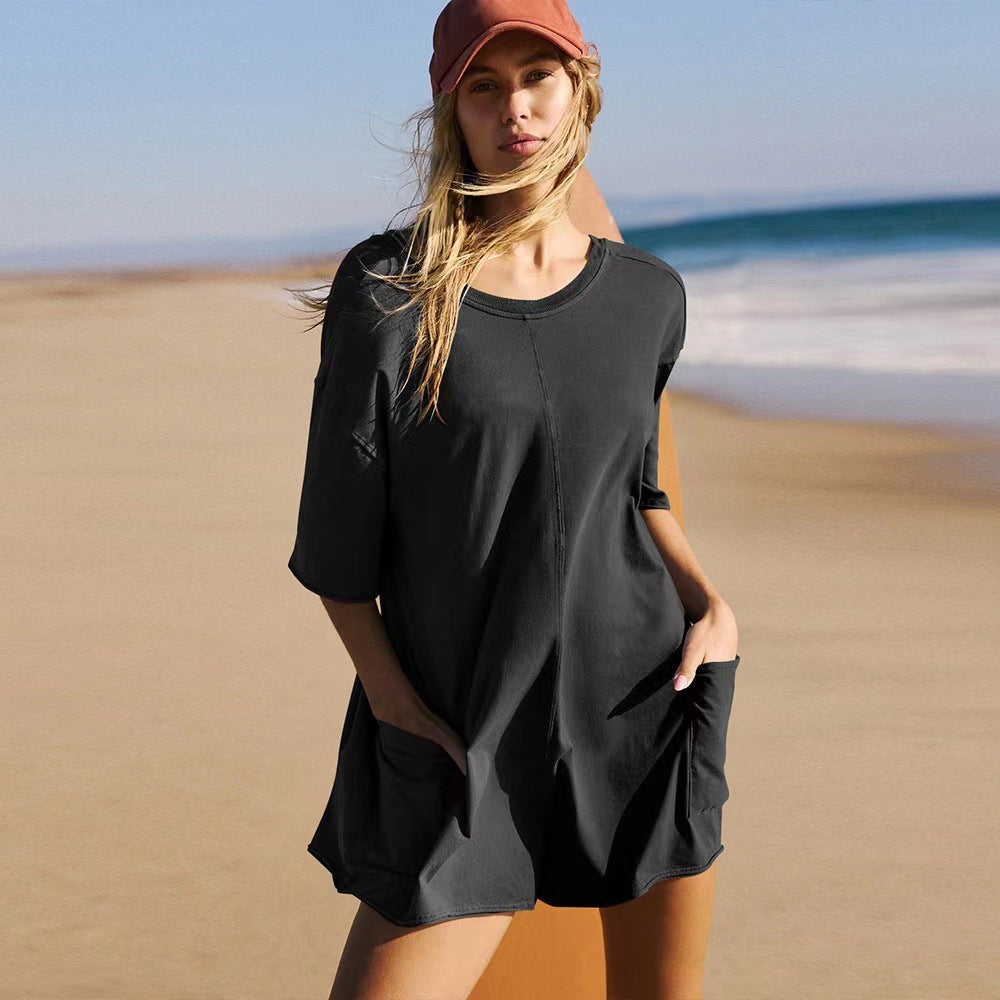 Lola - Mono corto bicolor casual