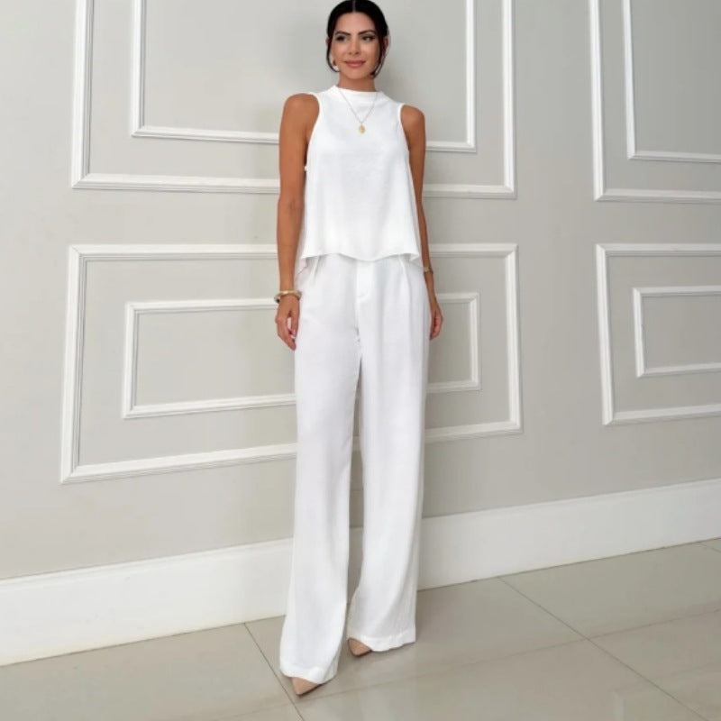 Elisa - Blusa sin mangas cuello alto