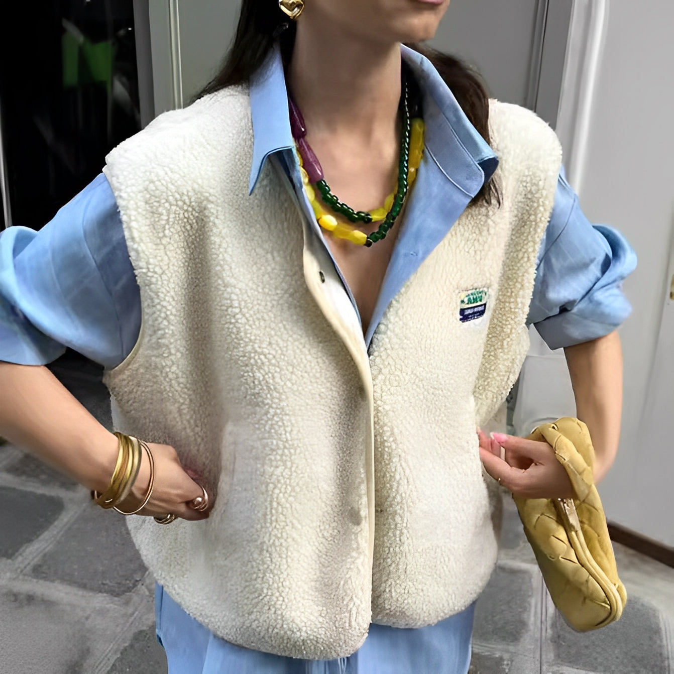 Ariadna – Chaleco Texturizado de Estilo Casual para Mujer