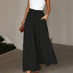 Cerela - Pantalón palazzo ancho con cordón