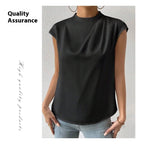 Silvana - Blusa satinada sin mangas