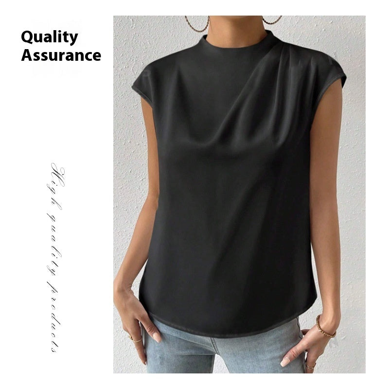 Silvana - Blusa satinada sin mangas