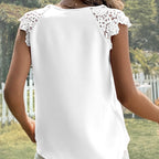 Valeria - Blusa con encaje floral