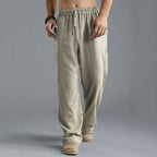 Ethan - Pantalones informales de lino con cordón