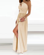 Bianca | Vestido minimalista con abertura alta
