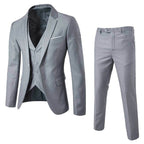 César | Conjunto de tres piezas para hombre, traje ajustado estilo coreano formal