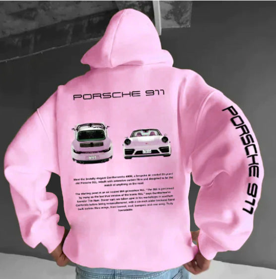 Erik - Sudadera unisex con capucha y estampado automovilístico