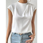 Silvana - Blusa satinada sin mangas