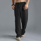 Ethan - Pantalones informales de lino con cordón