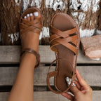Valeria - Sandalias de cuero trenzado