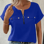 Verónica - Blusa básica con cremallera