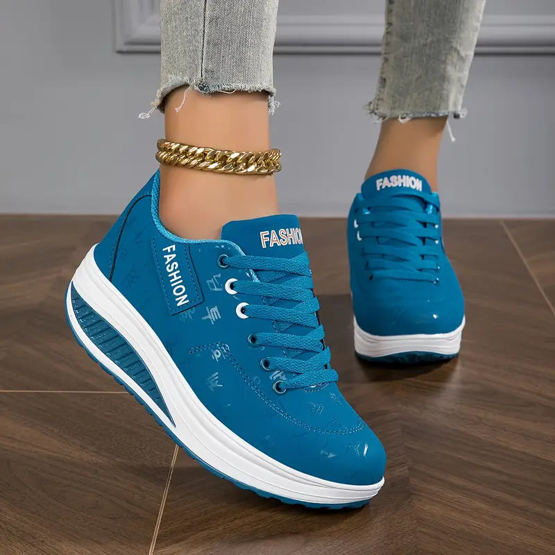 Clara - Zapatillas de mujer con plataforma y cordones