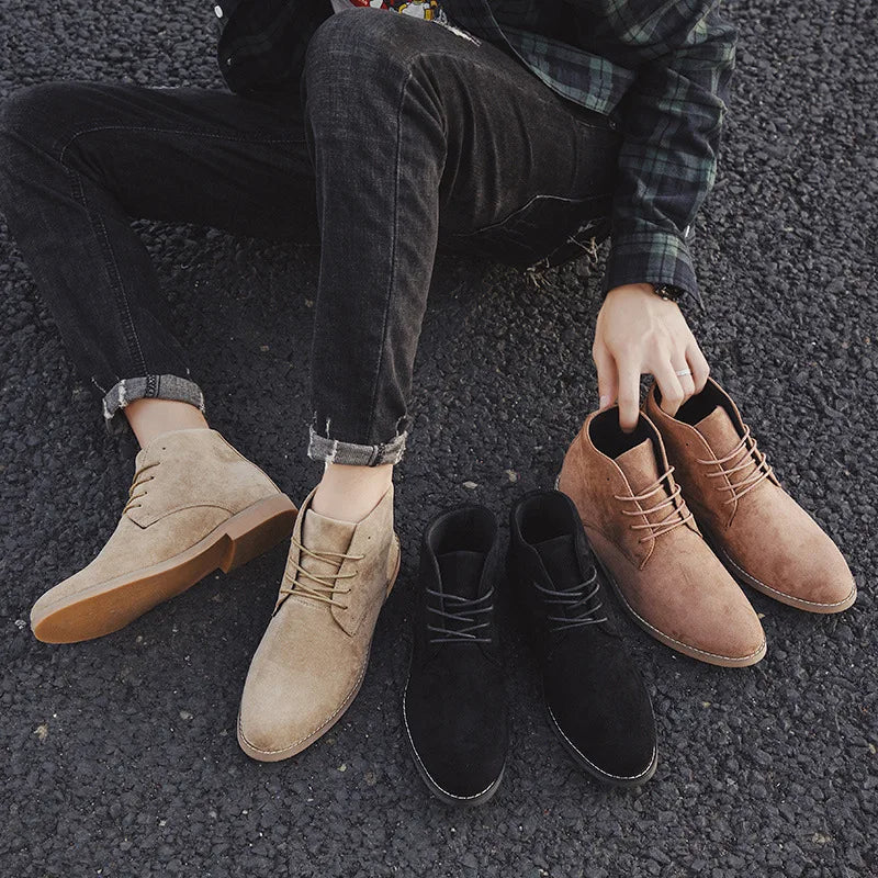 Óscar - Botines de hombre de serraje con cordones
