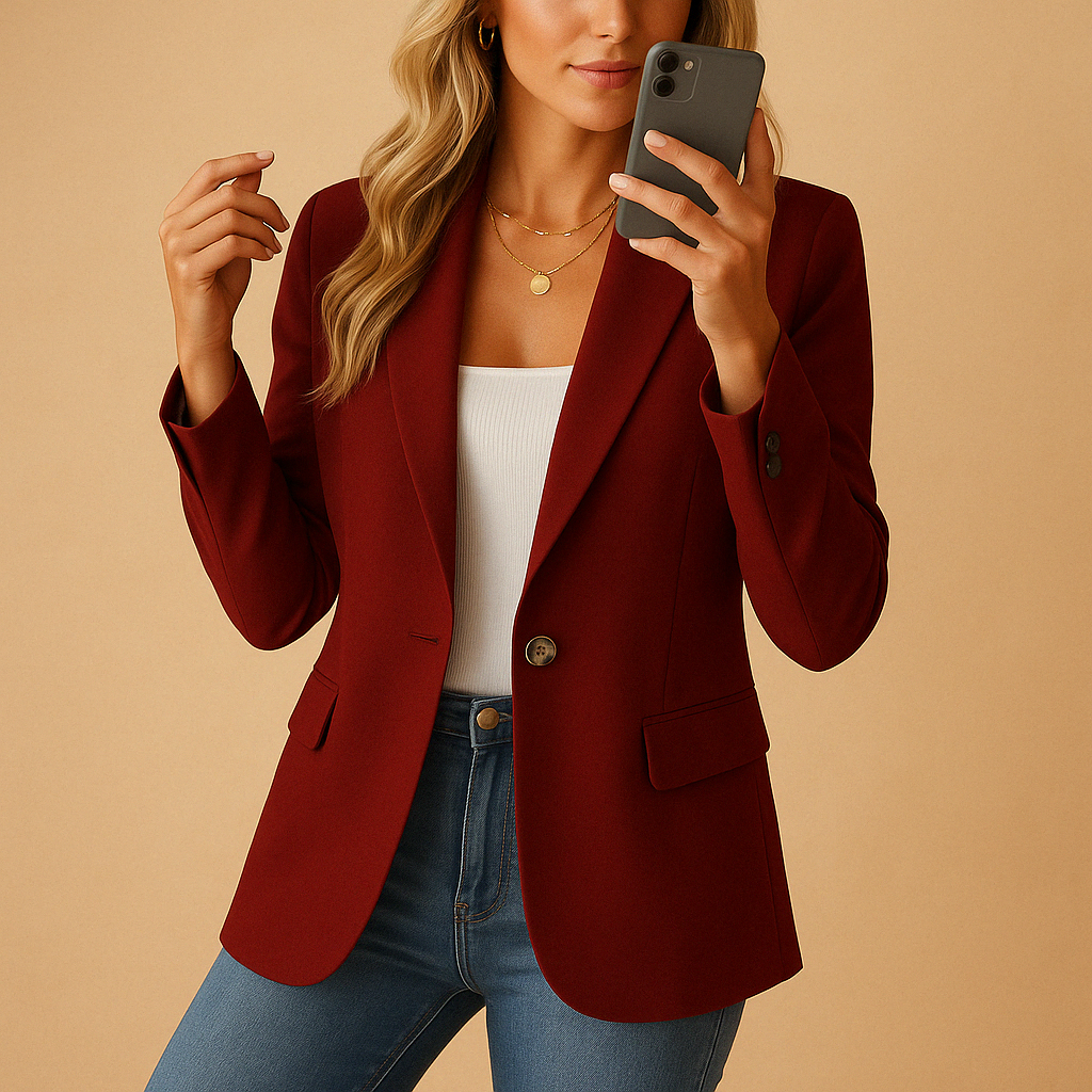 Sofía - Blazer mujer entallado con solapa clásica