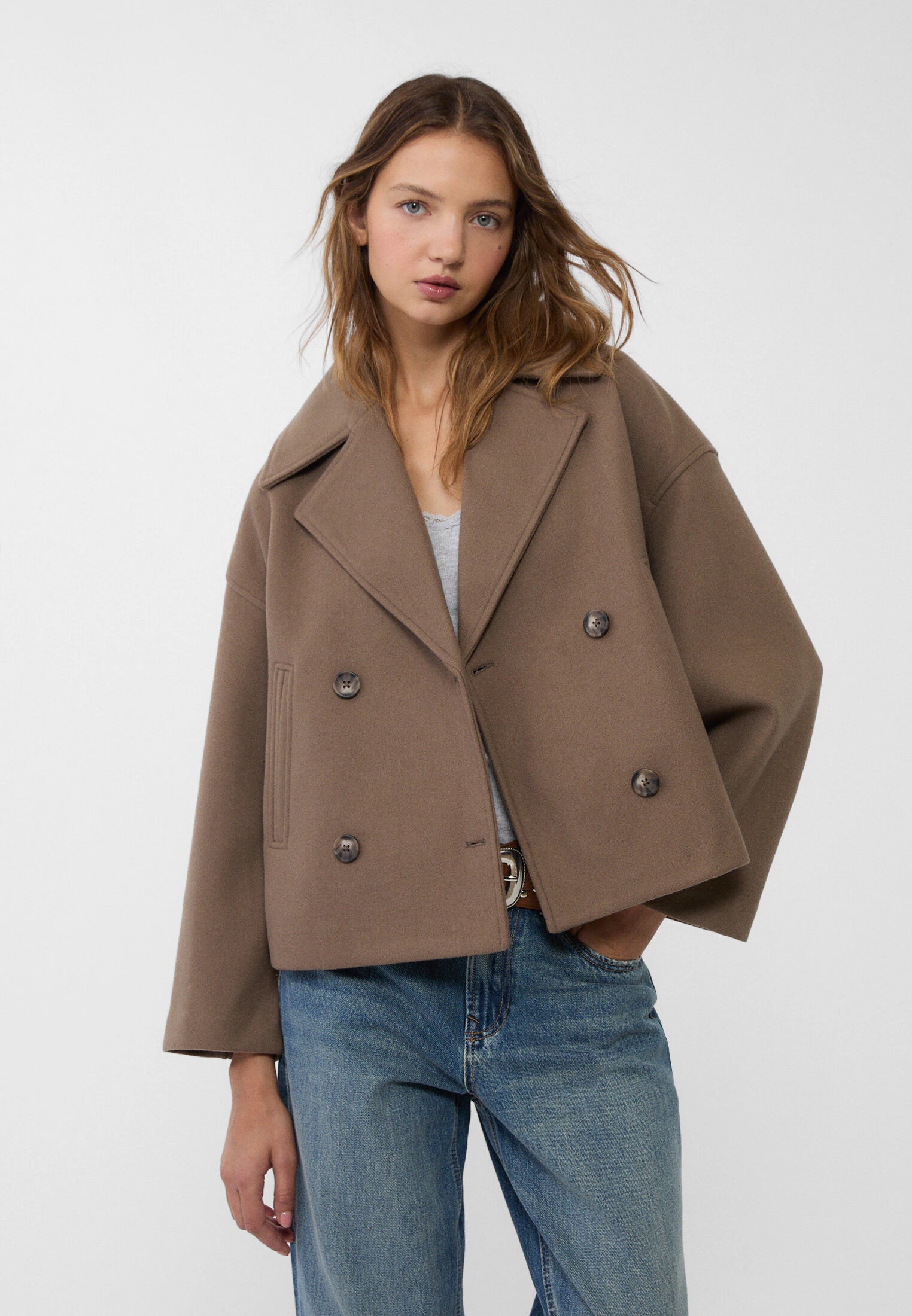 Clara - Chaqueta corta de mujer con doble botonadura