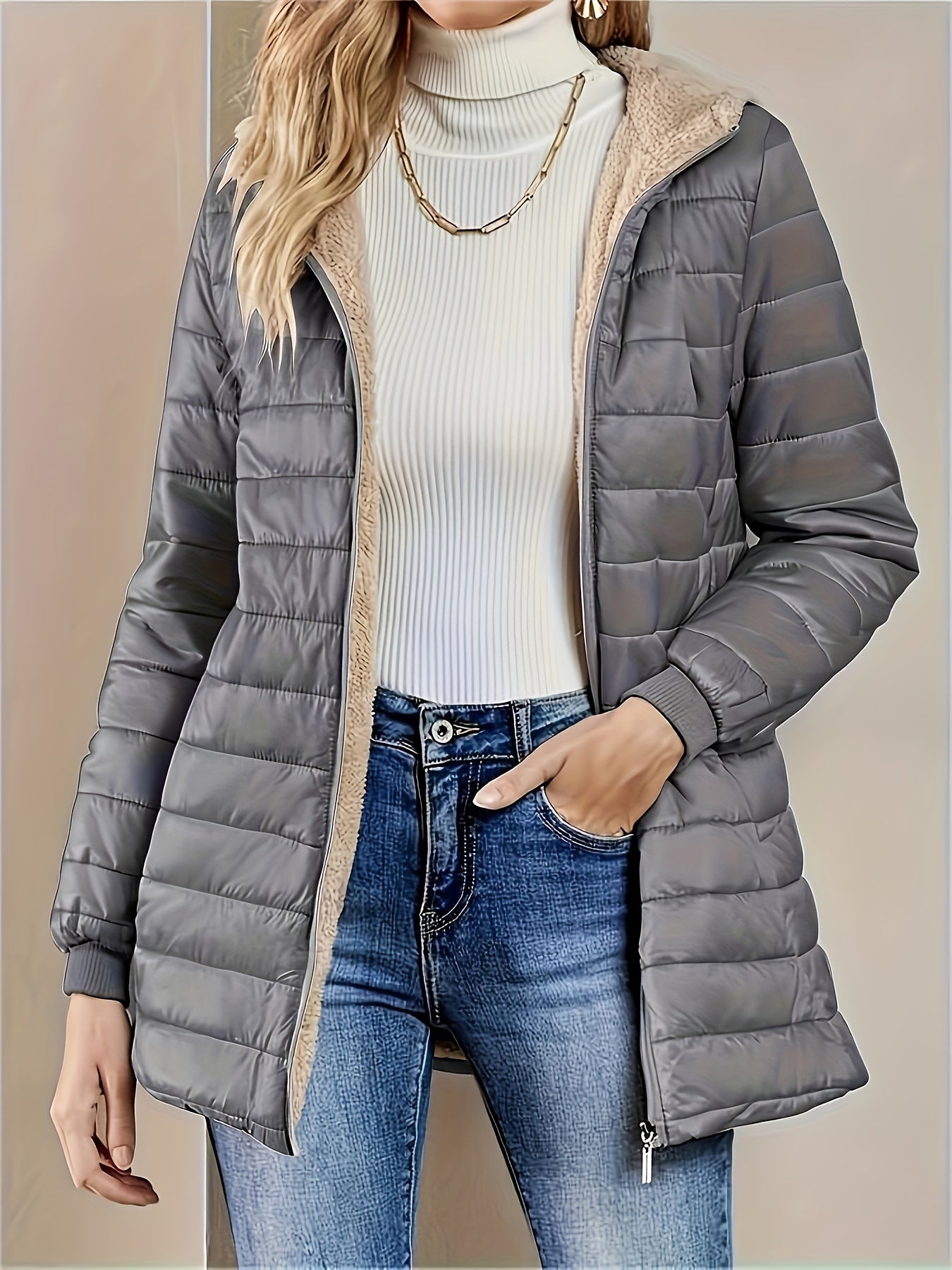 Sofía - Chaqueta de mujer acolchada ligera con capucha