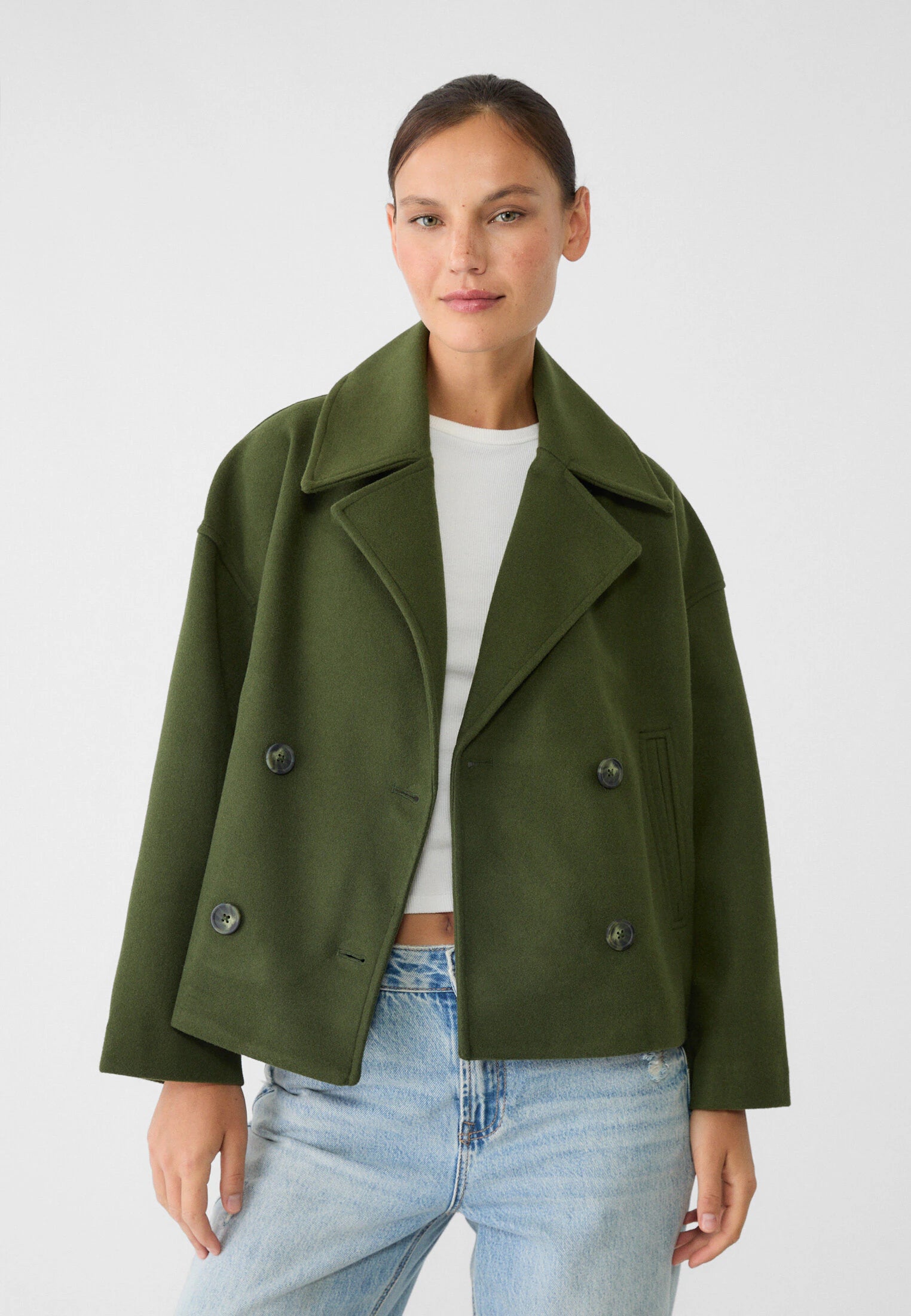 Clara - Chaqueta corta de mujer con doble botonadura