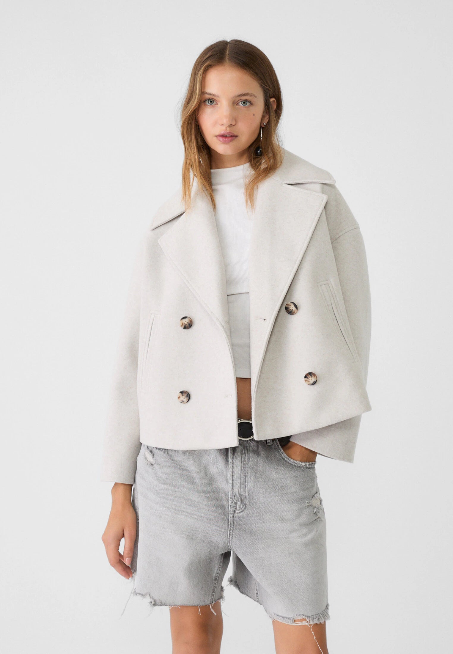 Clara - Chaqueta corta de mujer con doble botonadura