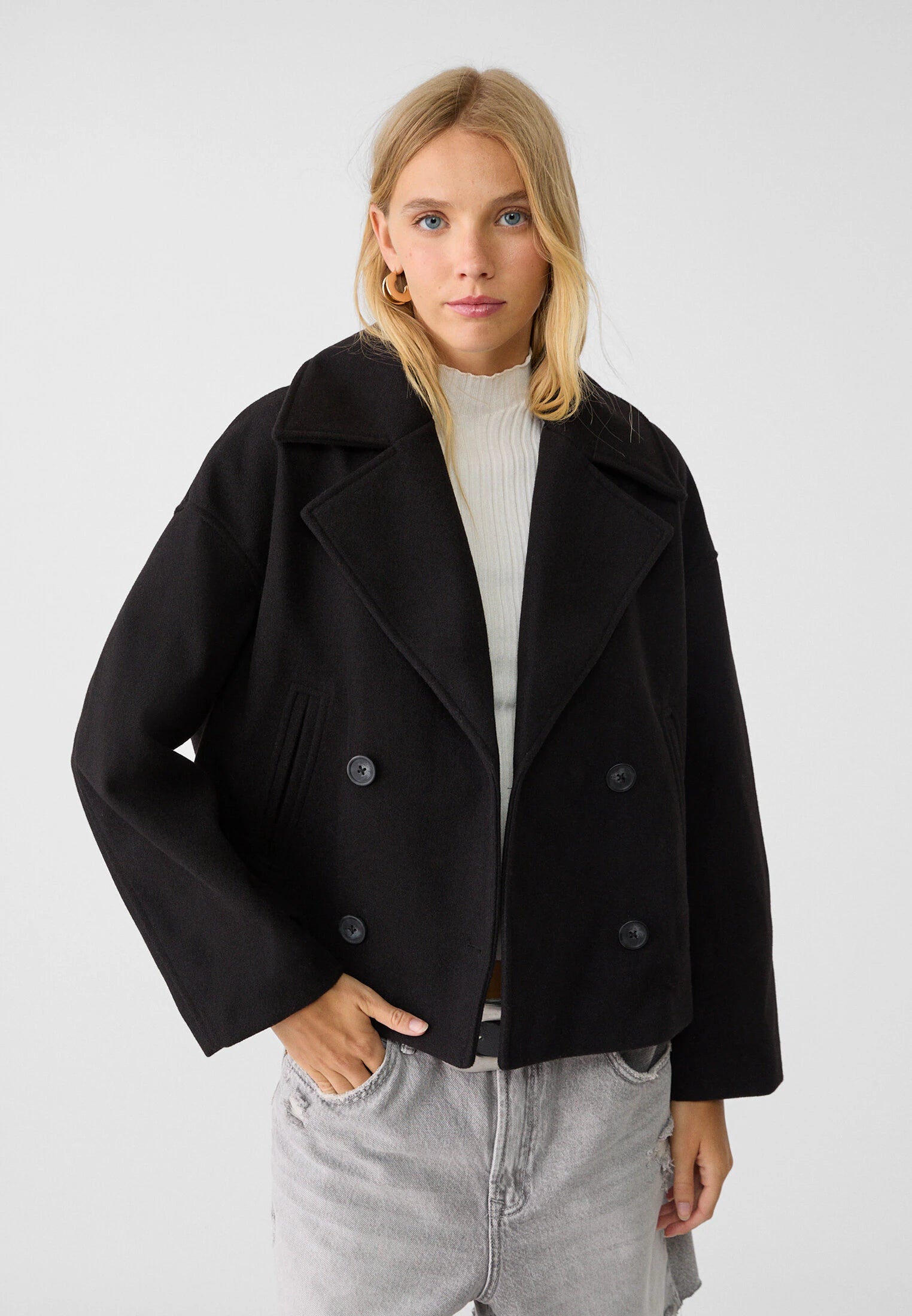 Clara - Chaqueta corta de mujer con doble botonadura