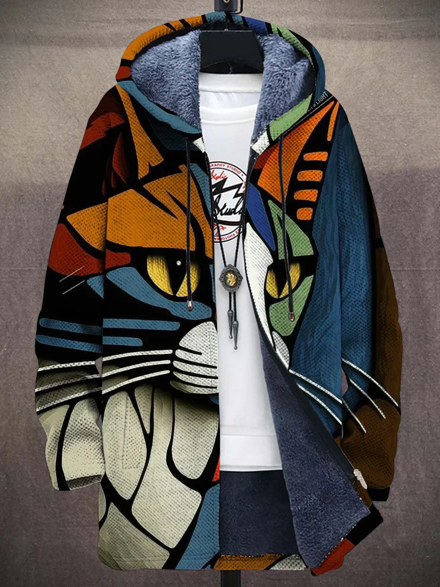 Leo – Sudadera con Capucha Estampada de Estilo Artístico para Hombre