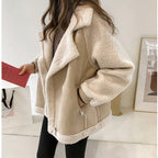 Paula - Chaqueta de borreguito con cremallera mujer