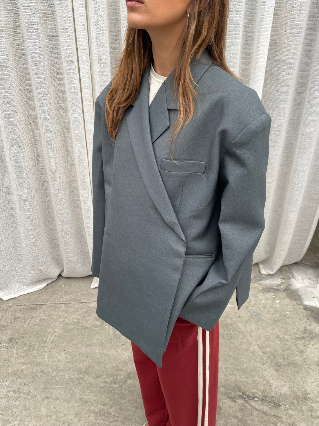 Elena - Blazer mujer corte oversize con solapa clásica