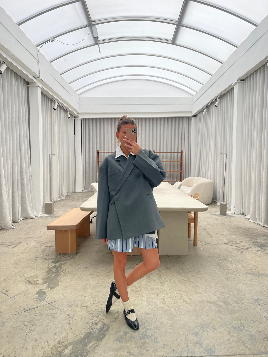 Elena - Blazer mujer corte oversize con solapa clásica