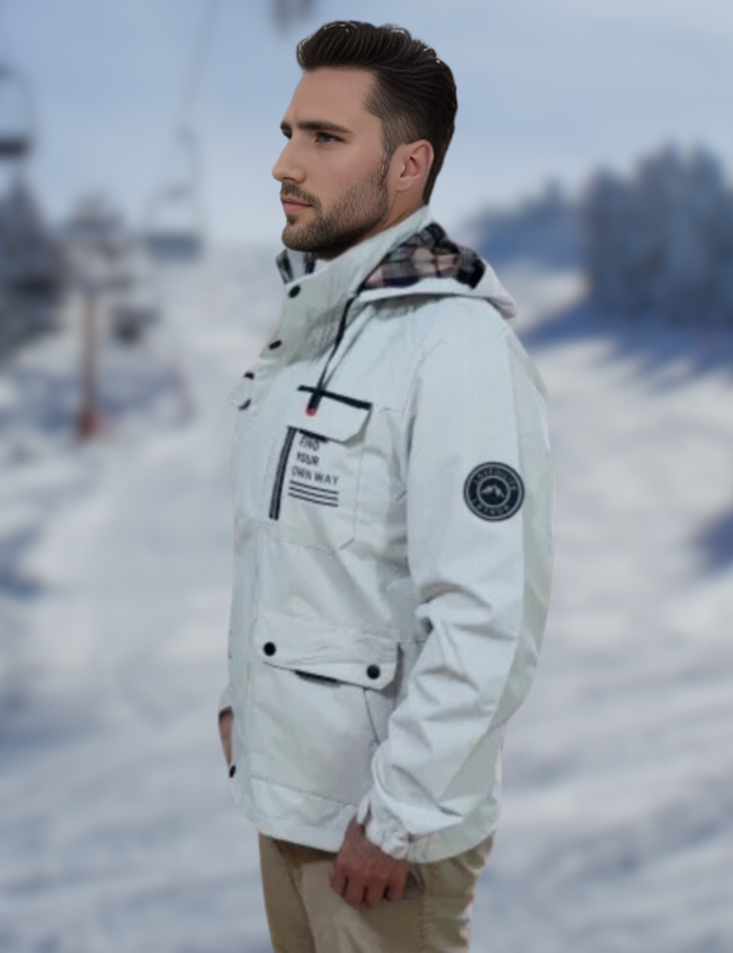 Mateo - Chaqueta de invierno impermeable con capucha hombre