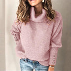 Clara – Suéter de Punto con Cuello Alto Mujer