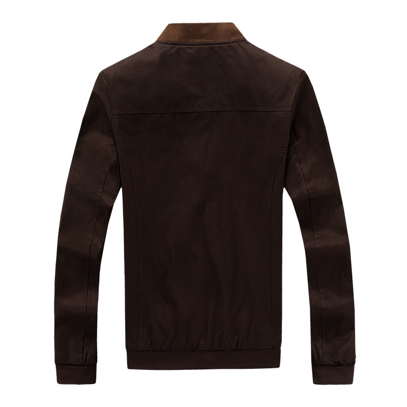 Marcos - Chaqueta de hombre estilo universitario con botones a presión