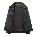 Marcos - Chaqueta de hombre estilo universitario con botones a presión